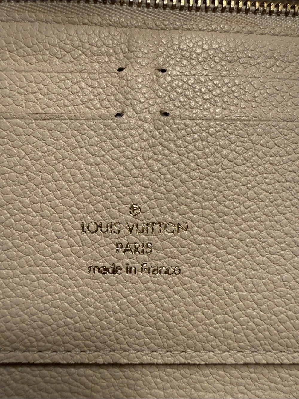 Louis Vuitton Empreinte Cream Wallet